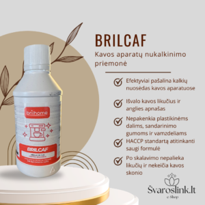 Brilcaf kavos aparatų nukalkintojas nuo kalkių ir kavos likučių